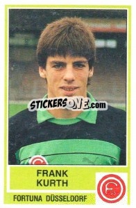 Cromo Frank Kurth - German Football Bundesliga 1984-1985 - Panini