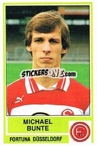 Cromo Michael Bunte - German Football Bundesliga 1984-1985 - Panini