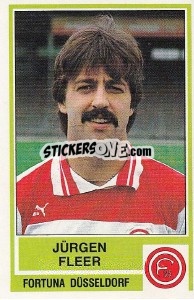 Sticker Jurgen Fleer - German Football Bundesliga 1984-1985 - Panini