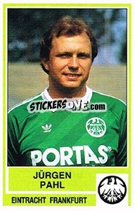 Cromo Jurgen Pahl - German Football Bundesliga 1984-1985 - Panini