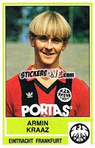 Cromo Armin Kraaz - German Football Bundesliga 1984-1985 - Panini