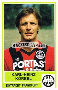 Cromo Karl-Heinz Korbel - German Football Bundesliga 1984-1985 - Panini