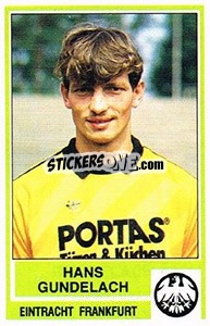 Cromo Hans Gundelach - German Football Bundesliga 1984-1985 - Panini