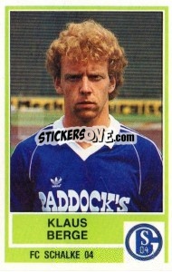 Cromo Klaus Berge - German Football Bundesliga 1984-1985 - Panini