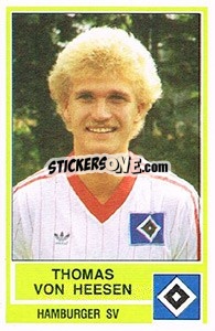 Cromo Thomas Von Heesen - German Football Bundesliga 1984-1985 - Panini