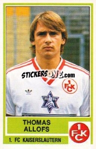 Sticker Thomas Allos - German Football Bundesliga 1984-1985 - Panini