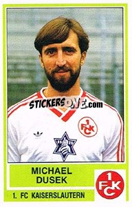 Sticker Michael Dusek - German Football Bundesliga 1984-1985 - Panini