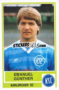 Cromo Emanuel Gunther - German Football Bundesliga 1984-1985 - Panini