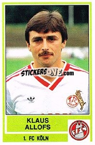 Cromo Klaus Aloffs - German Football Bundesliga 1984-1985 - Panini