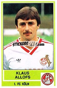 Sticker Klaus Aloffs - German Football Bundesliga 1984-1985 n. 202 - Panini