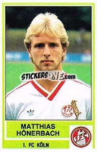 Cromo Matthias Honerbach - German Football Bundesliga 1984-1985 - Panini