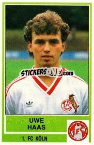 Cromo Uwe Haas - German Football Bundesliga 1984-1985 - Panini