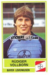 Cromo Rudiger Vollborn - German Football Bundesliga 1984-1985 - Panini