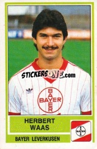 Cromo Herbert Waas - German Football Bundesliga 1984-1985 - Panini