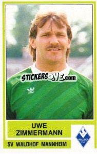 Sticker Uwe Zimmermann - German Football Bundesliga 1984-1985 - Panini