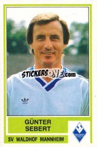 Cromo Gunter Sebert - German Football Bundesliga 1984-1985 - Panini