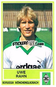 Cromo Uwe Rahn - German Football Bundesliga 1984-1985 - Panini