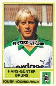 Sticker Hans-Gunter Bruns - German Football Bundesliga 1984-1985 - Panini