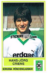 Sticker Hans-Jorg Criens - German Football Bundesliga 1984-1985 - Panini