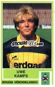 Cromo Uwe Kamps - German Football Bundesliga 1984-1985 - Panini