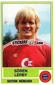 Cromo Soren Lerby - German Football Bundesliga 1984-1985 - Panini