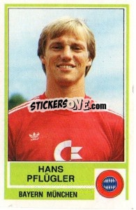 Cromo Hans Pfluger - German Football Bundesliga 1984-1985 - Panini