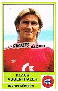Cromo Klaus Augenthaler - German Football Bundesliga 1984-1985 - Panini