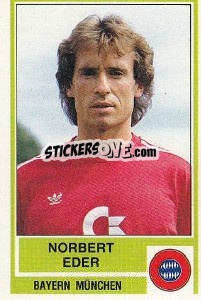 Cromo Norbert Eder - German Football Bundesliga 1984-1985 - Panini