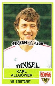 Sticker Karl Allgower - German Football Bundesliga 1984-1985 - Panini