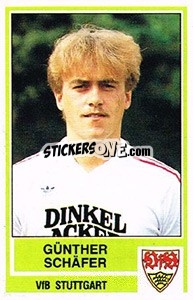 Cromo Gunther Schafer - German Football Bundesliga 1984-1985 - Panini