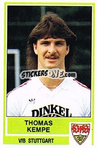Cromo Thomas Kempe - German Football Bundesliga 1984-1985 - Panini