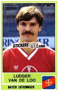Cromo Ludger Van De Loo - German Football Bundesliga 1984-1985 - Panini