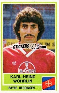 Sticker Karl-Heinz Wohrlin - German Football Bundesliga 1984-1985 - Panini