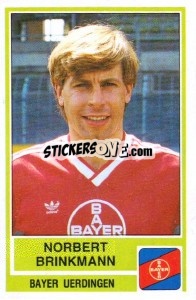 Cromo Norbert Brinkmann - German Football Bundesliga 1984-1985 - Panini