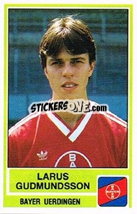 Cromo Larus Gudmundsson - German Football Bundesliga 1984-1985 - Panini