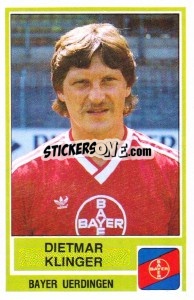 Sticker Dietmar Klinger - German Football Bundesliga 1984-1985 - Panini