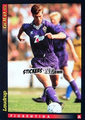 Sticker B. Laudrup - GOLD Calcio 1992-1993 n. u6 - Score