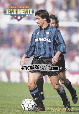 Sticker C. Perone - GOLD Calcio 1992-1993 n. 345 - Score