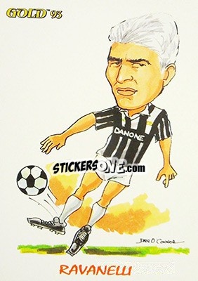 Sticker F. Ravanelli - GOLD Calcio 1992-1993 n. 265 - Score