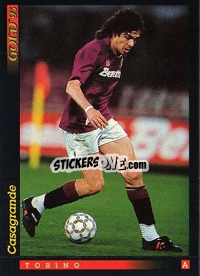 Sticker W. J. Casagrande - GOLD Calcio 1992-1993 n. 153 - Score