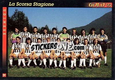 Sticker La scorsa stagione - GOLD Calcio 1992-1993 n. 155 - Score