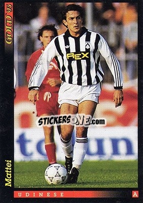 Sticker L. Mattei - GOLD Calcio 1992-1993 n. 160 - Score