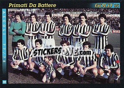 Sticker Ascoli 77 / 78 - GOLD Calcio 1992-1993 n. 163 - Score