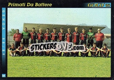 Sticker Genoa 88 / 89 - GOLD Calcio 1992-1993 n. 165 - Score