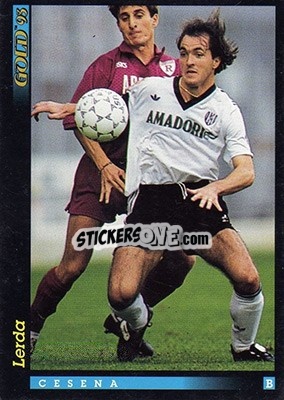 Sticker F. Lerda - GOLD Calcio 1992-1993 n. 180 - Score