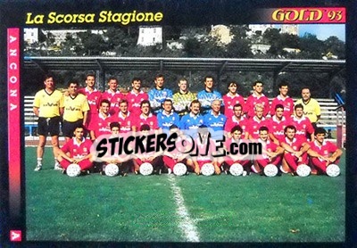 Sticker La scorsa stagione - GOLD Calcio 1992-1993 - Score