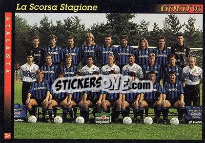 Figurina La scorsa stagione - GOLD Calcio 1992-1993 n. 11 - Score
