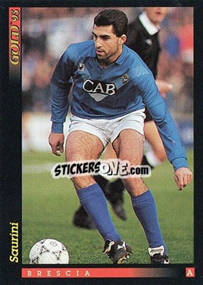 Sticker G. Saurini - GOLD Calcio 1992-1993 n. 26 - Score