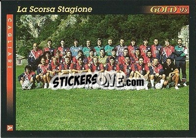 Sticker La scorsa stagione - GOLD Calcio 1992-1993 n. 29 - Score