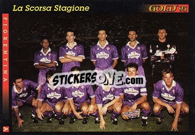 Sticker La scorsa stagione - GOLD Calcio 1992-1993 n. 38 - Score